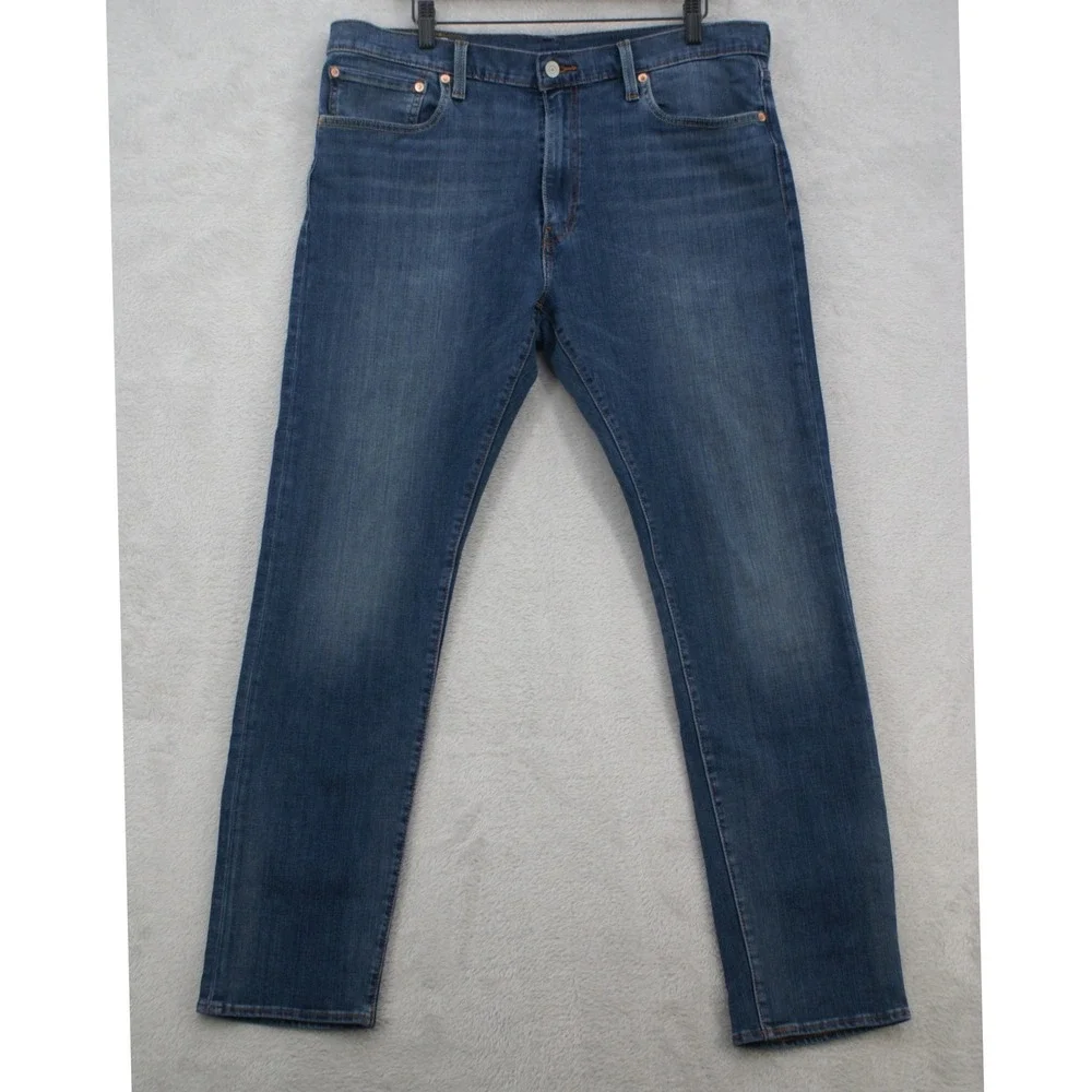 Levis 512 Slim Taper Jeans Mens 36x32 Stretch Blue Denim Pants Medium Wash